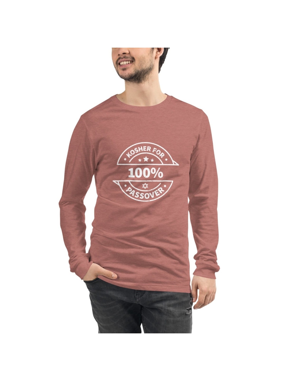 100% Kosher for Passover Unisex Long Sleeve Tee