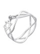 Bague délicate étoile de David en argent sterling