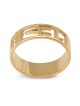 24K Gold-Plated Silver Ancient Biblical Hebrew Cut-Out Name Ring