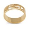 24K Gold-Plated Silver Ancient Biblical Hebrew Cut-Out Name Ring