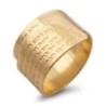 18K Gold-Plated Open Kabbalah Ring With 72 Names of God
