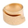 18K Gold-Plated Open Kabbalah Ring With 72 Names of God