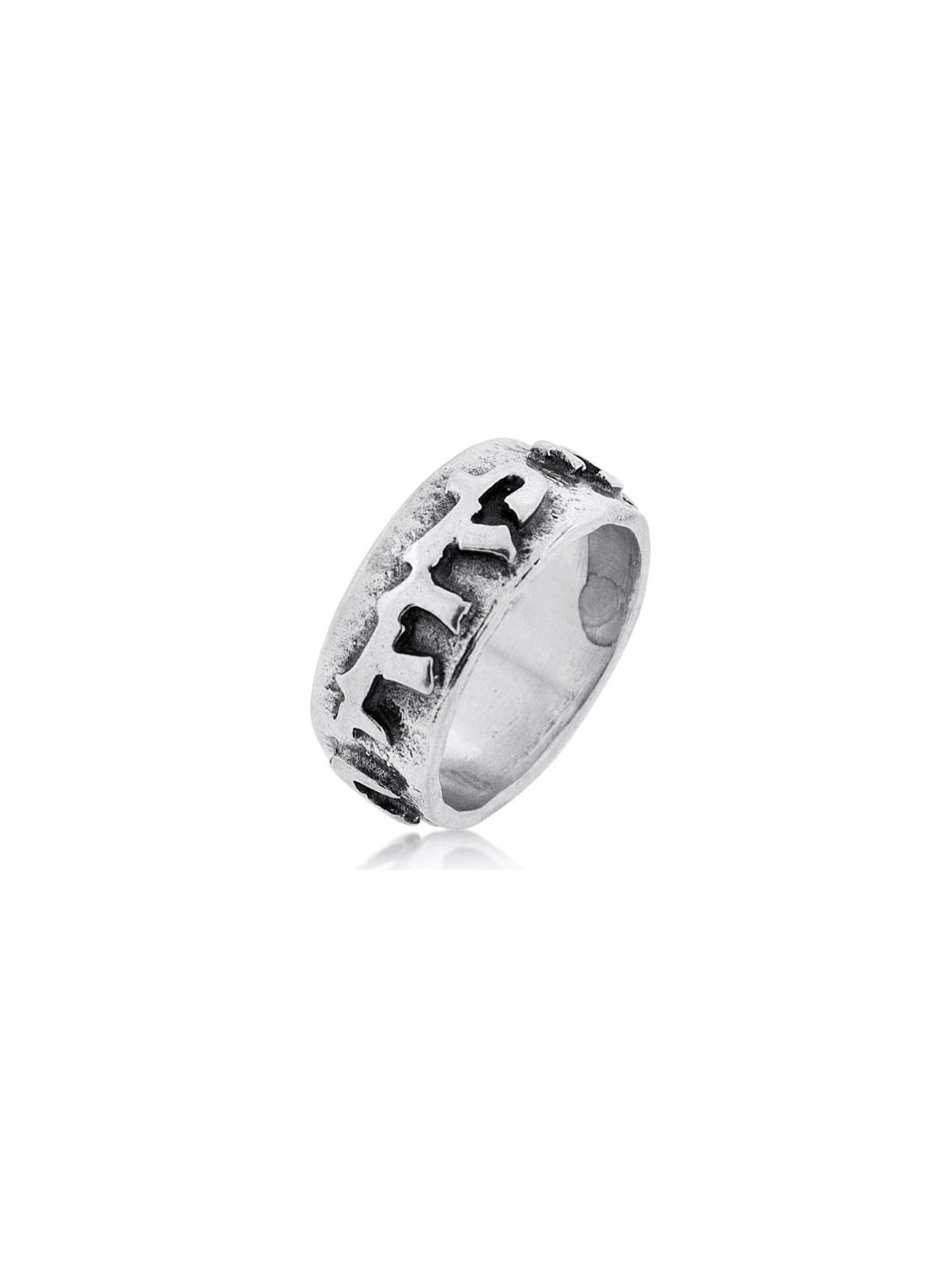 Bien-aimé : Bague en argent sterling avec lettrage en relief