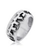 Bien-aimé : Bague en argent sterling avec lettrage en relief