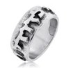 Beloved: Sterling Silver Ring with Raised Lettering