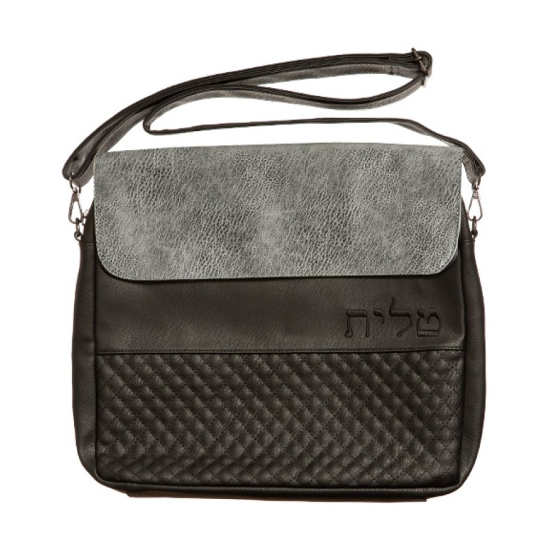 Two Tone Faux Leather Tallit Bag with Sho... | Jewish Gift from Israel