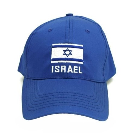 Casquette drapeau d'Israël (bleu)