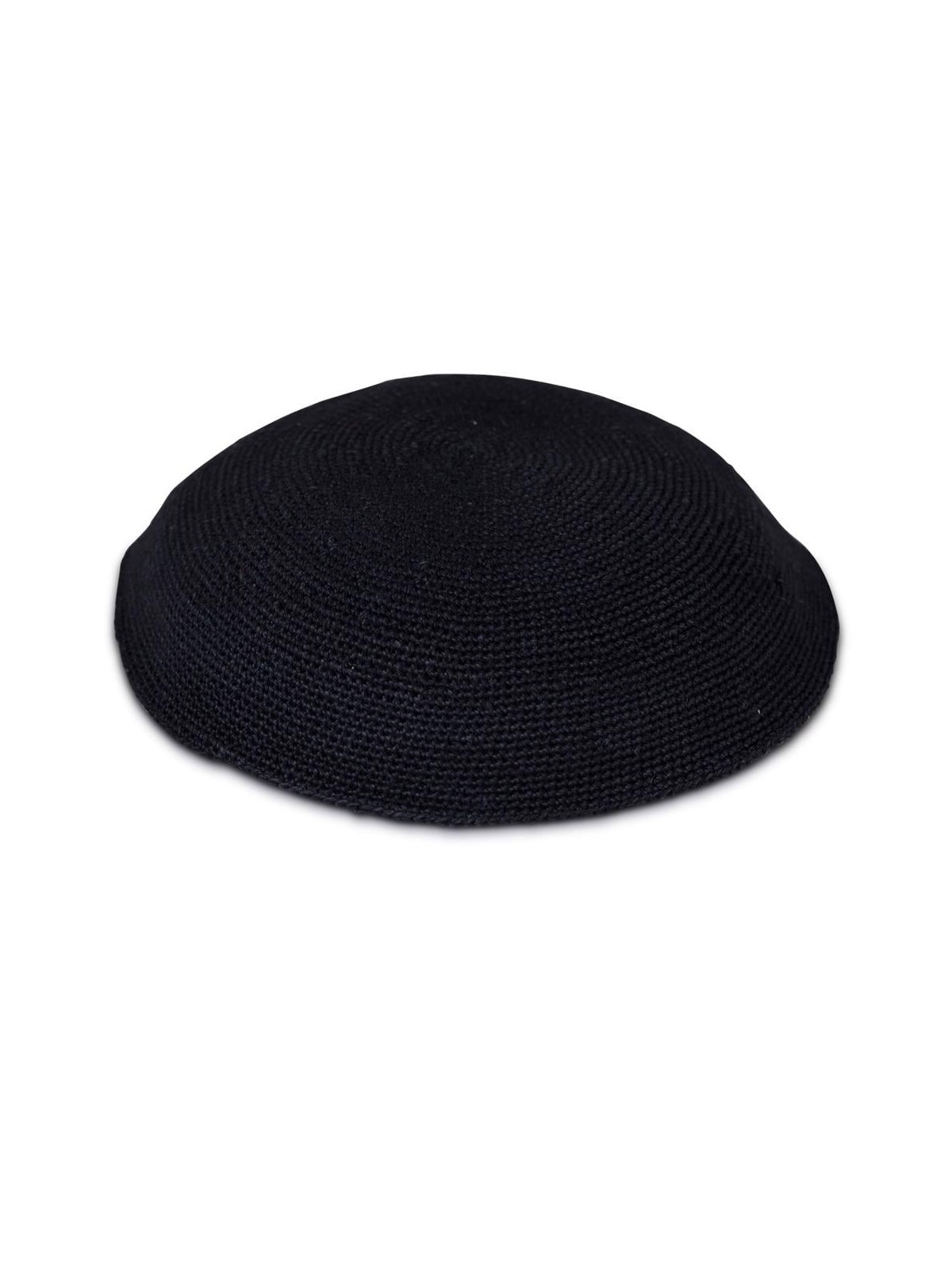 Black Hand-Made Knitted Kippah