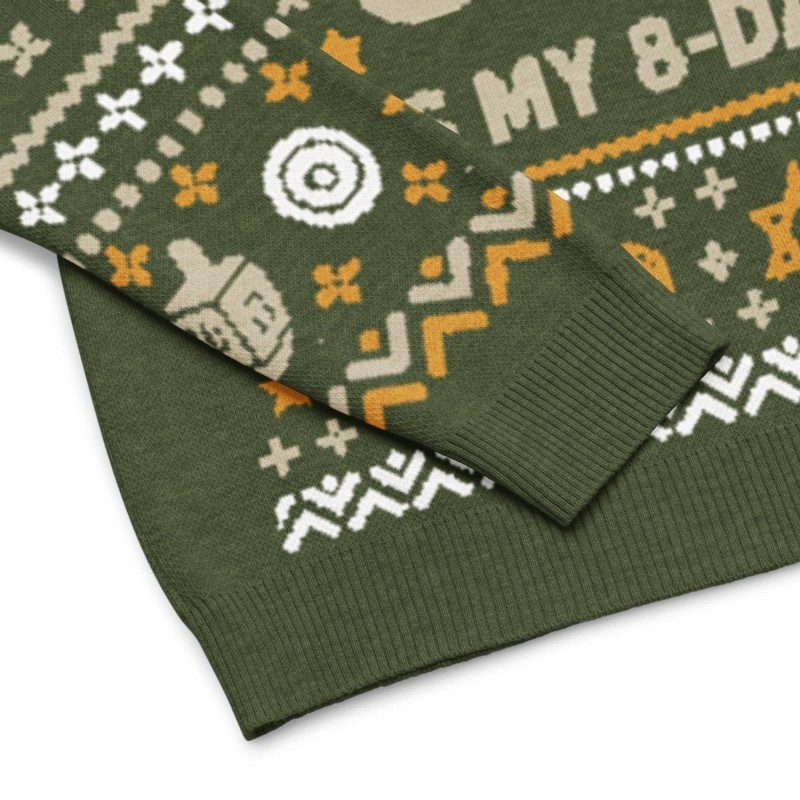 Happy Hanukkah Ugly Sweater - Funny 8-Day Festival Party Design - Gree