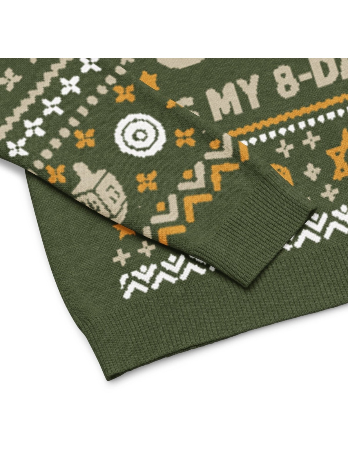 Happy Hanukkah Ugly Sweater - Funny 8-Day Festival Party Design - Gree