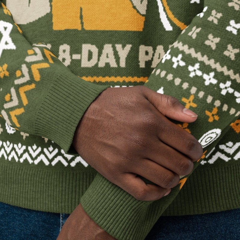 Happy Hanukkah Ugly Sweater - Funny 8-Day Festival Party Design - Gree