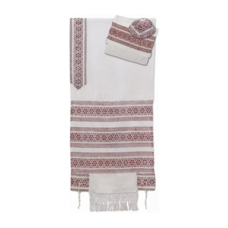 Rikmat Elimelech Handloom Woven White Mar... | Rikmat Elimelech Tallit