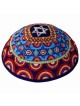 Kippa en Soie Brodée Yair Emanuel - Etoiles de David