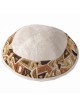 Yair Emanuel Embroidered Silk Kippah - Geometrical