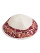 Yair Emanuel Embroidered Silk Kippah - Geometrical