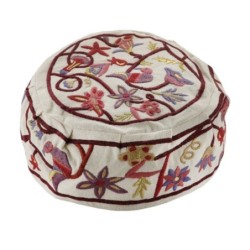 Yair Emanuel Embroidered Hat - Floral Nature Pattern