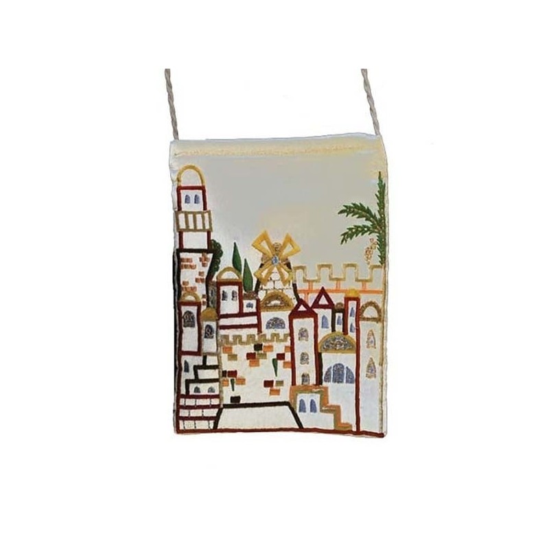 Jerusalem: Yair Emanuel Embroidered Passport Bag