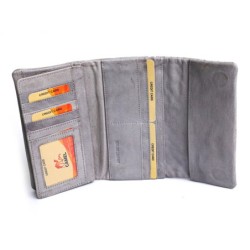 Women's Genuine Leather Wallet with Weave Style Pattern