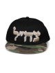 Casquette Tzahal Noire avec Visière Camouflage