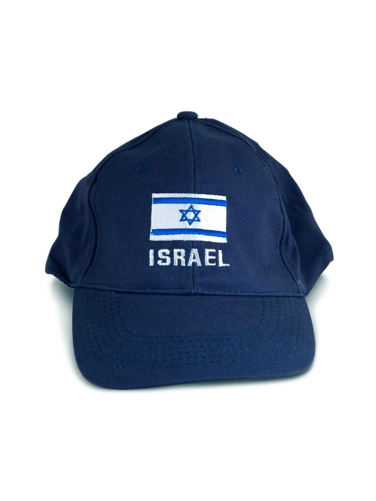 Casquette drapeau d'Israël. Couleur: Bleu Marine
