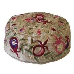 Yair Emanuel Embroidered Hat - Pomegranates Gold