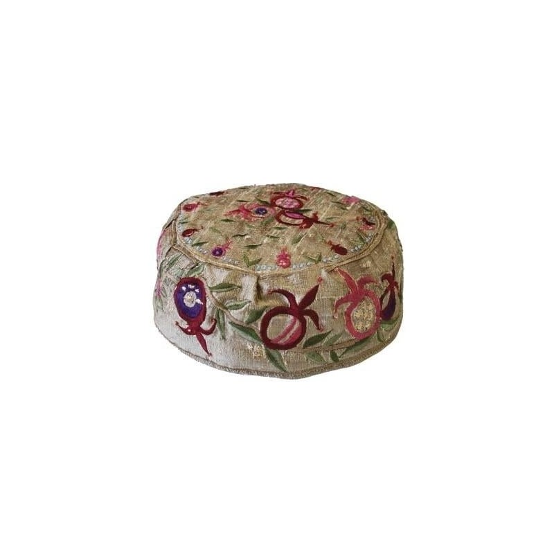 Yair Emanuel Embroidered Hat - Pomegranates Gold