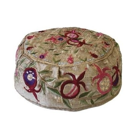 Chapeau Brodé Yair Emanuel - Grenades Or