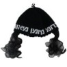 Knitted Nachman Kippah with Black Peyot