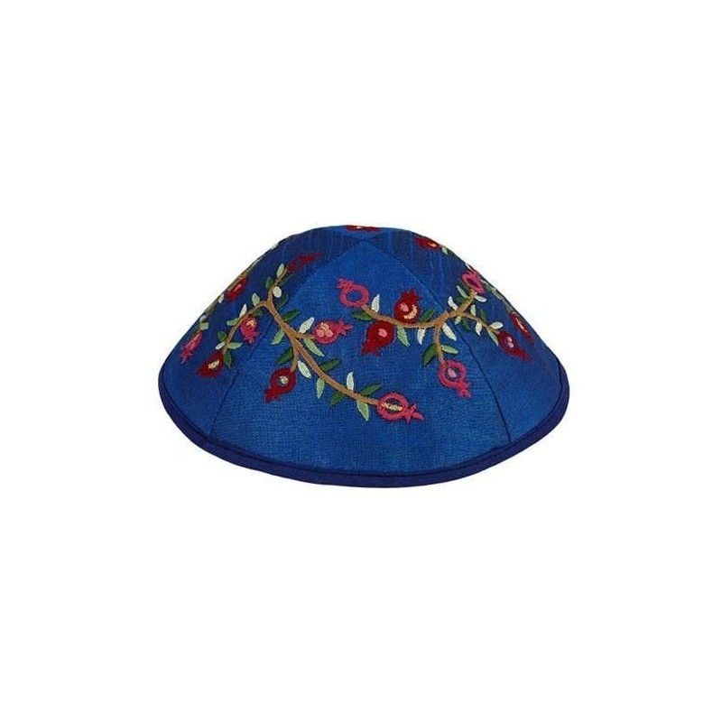 Yair Emanuel Silk Pomegranate Kippah