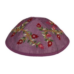 Yair Emanuel Silk Pomegranate Kippah