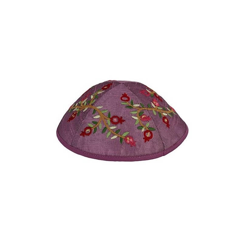 Yair Emanuel Silk Pomegranate Kippah