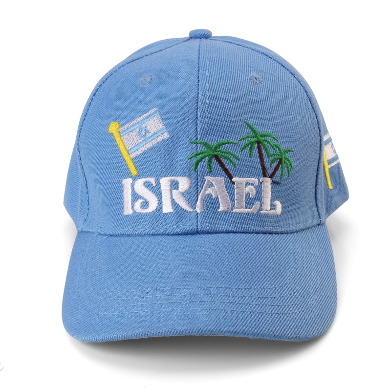Casquette Israël avec drapeau et palmiers