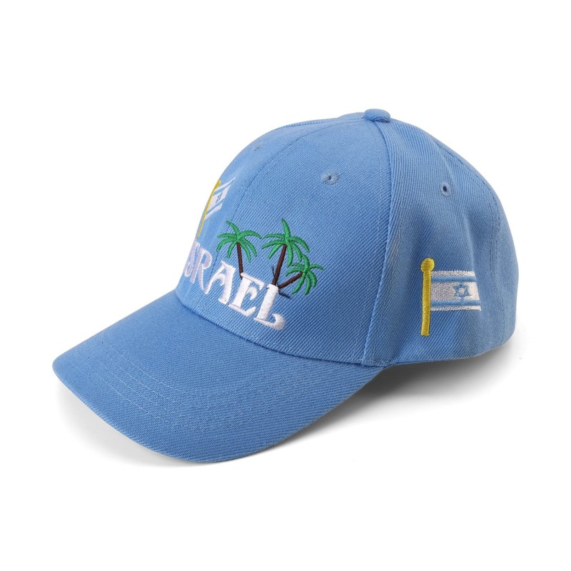 Casquette Israël avec drapeau et palmiers