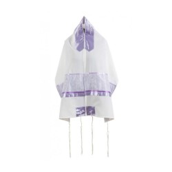 Ronit Gur Purple Insert Flower Design T... | Women Tallit Prayer Shawl