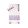 Ronit Gur Purple Insert Flower Design T... | Women Tallit Prayer Shawl