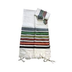 Gabrieli Handwoven White Wool Tallit S... | Gabrieli Hand Woven Tallit