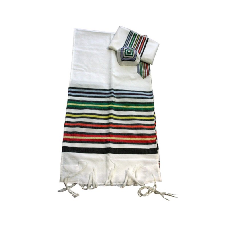 Gabrieli Handwoven White Wool Tallit S... | Gabrieli Hand Woven Tallit