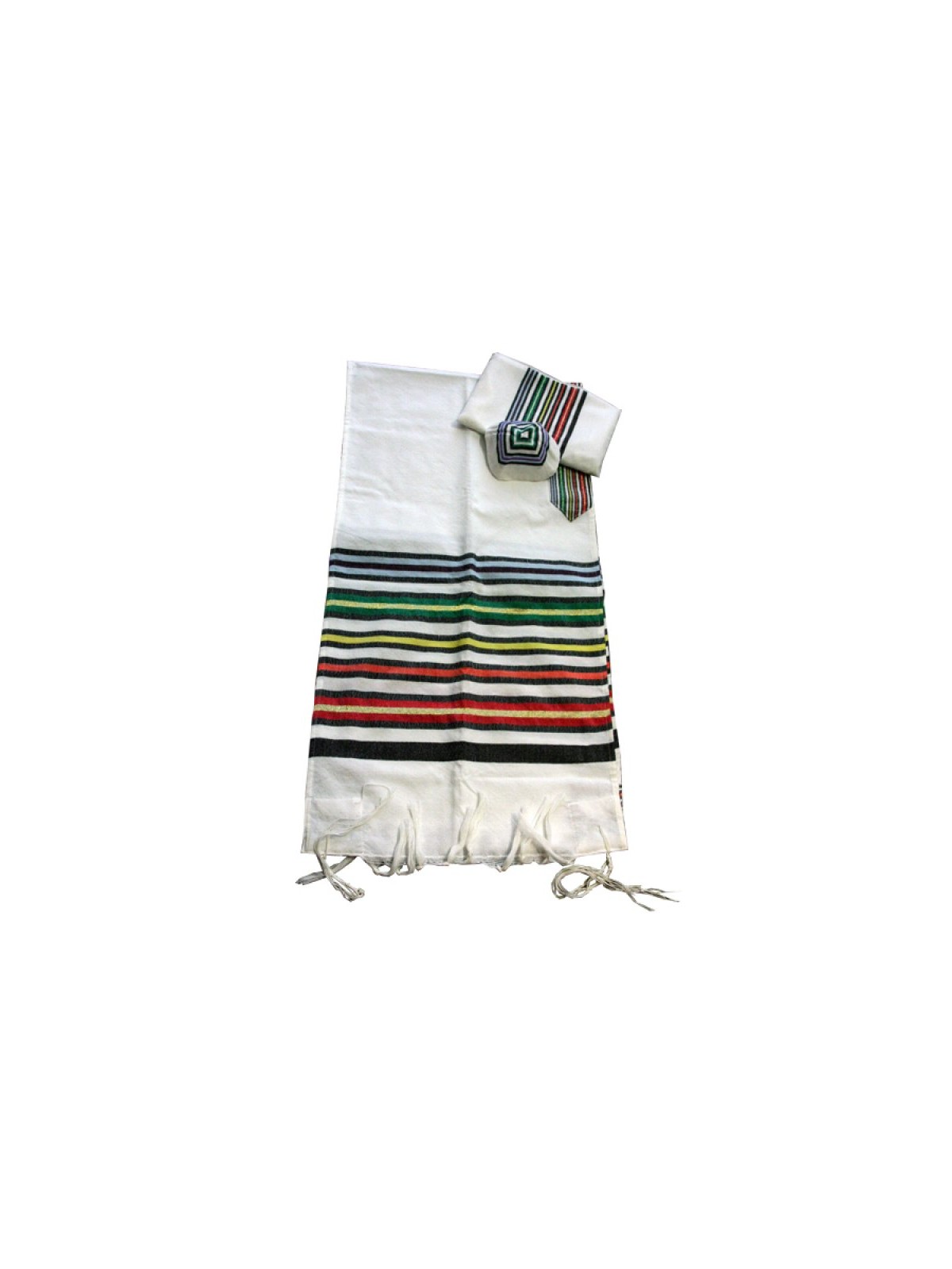 Gabrieli Handwoven White Wool Tallit S... | Gabrieli Hand Woven Tallit