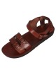 Sandales pour hommes en cuir faites à la main Carmel (marron)