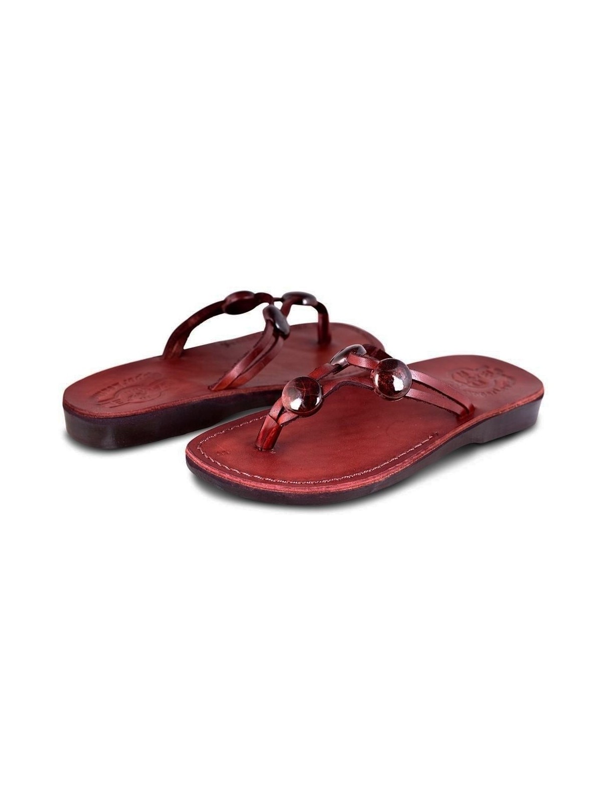 Sandales pour femmes en cuir faites à la main Naomi avec perles. Variété de couleurs
