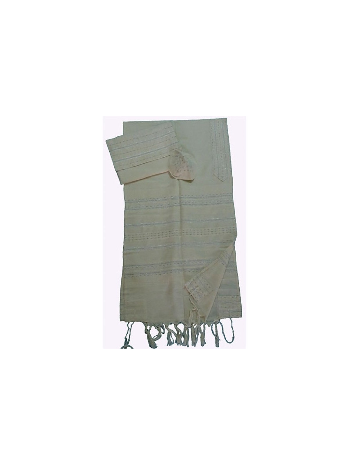 Gabrieli Handwoven Off white Cotton Ta... | Gabrieli Hand Woven Tallit