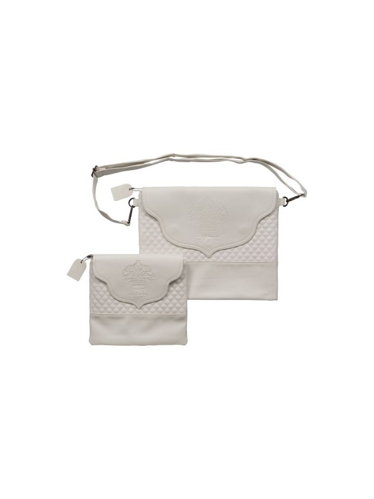 Faux Leather Tallit and Tefillin Bag with... | Jewish Gift from Israel