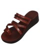 Sandales pour femmes en cuir faites à la main Puah (marron)