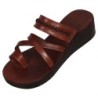 Puah Handmade Leather Women's Sandals (Brown)