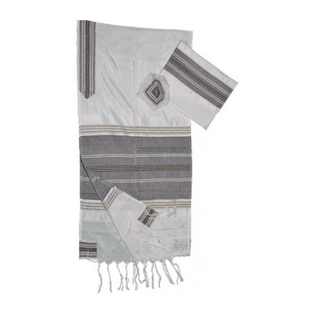 Gabrieli Handwoven White Silk Tallit S... | Gabrieli Hand Woven Tallit