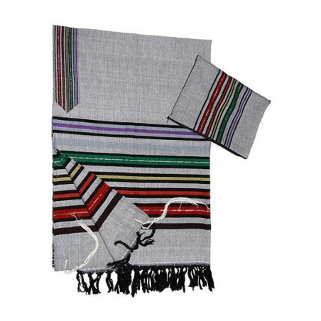 Gabrieli Handwoven Gray Cotton Tallit ... | Gabrieli Hand Woven Tallit