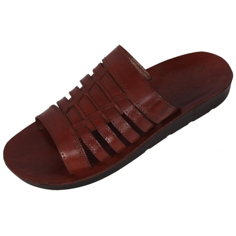 Arabia Handmade Leather Men's Sandals (Brown)