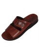 Sandales pour hommes en cuir faites à la main Shilo (marron)