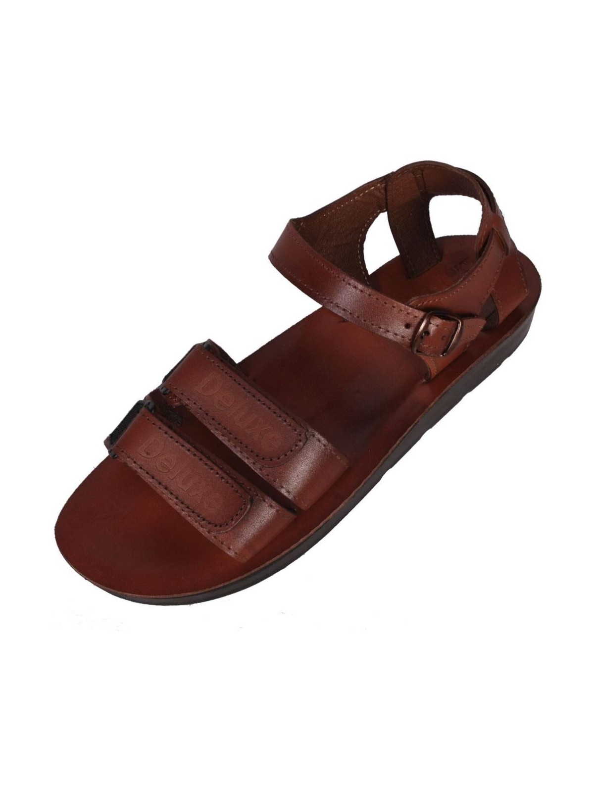 Noah Handmade Leather Men's Sandals (Brown)