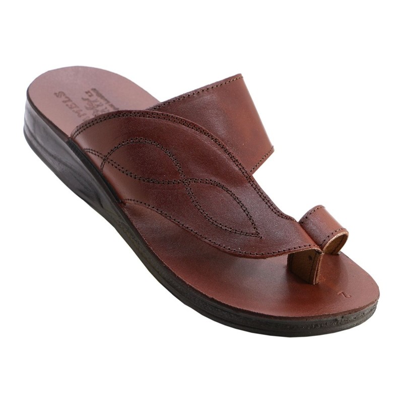 Sandales en cuir pour hommes faites à la main Samaria (marron)